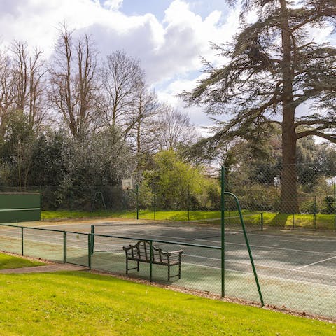 Challenge your guests to a round of tennis