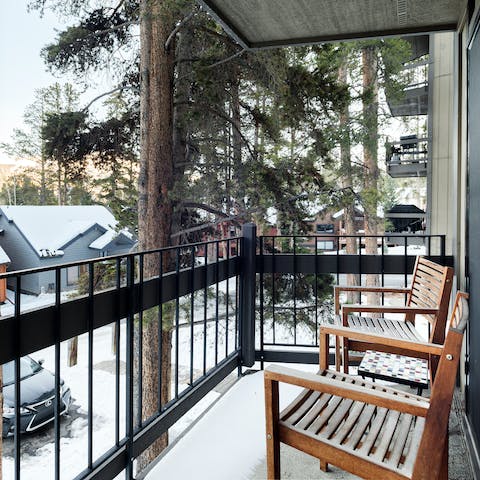 Take your morning coffee on your balcony