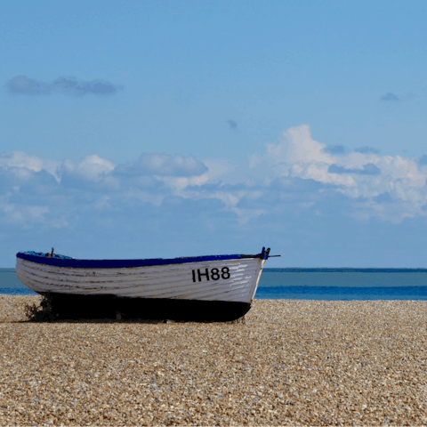 Explore the Suffolk coast from your home in Snape – Aldeburgh is around a five-mile drive