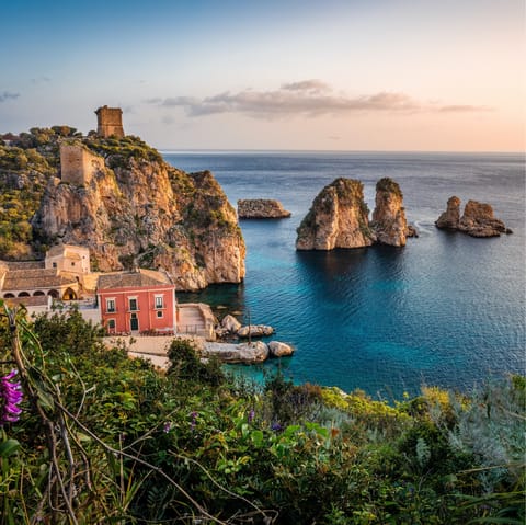 Drive to the nearby coastal town of Scopello for restaurants and bars