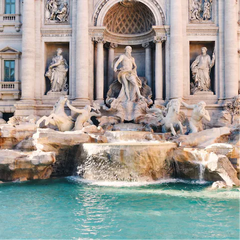 Walk to most of Rome's famous landmarks – including the Trevi Fountain, a half-hour stroll away 
