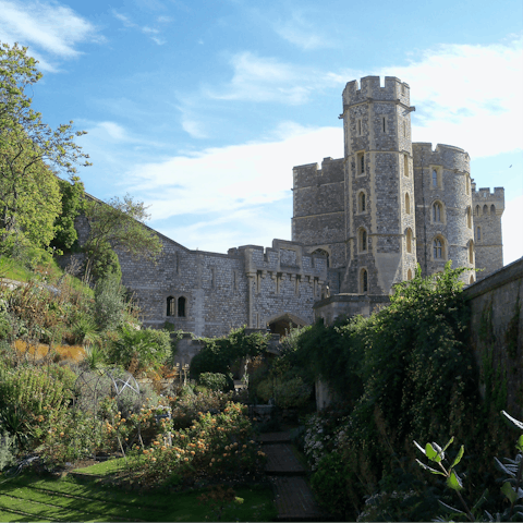 Stroll up to the majestic Windsor Castle and tour the historic halls