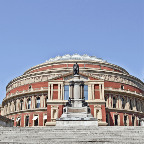 Have a night at the opera at the Royal Albert Hall, fourteen minutes away on foot