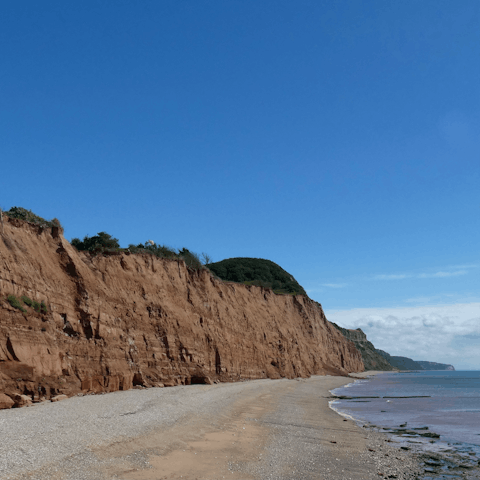 Stroll along Sidmouth Beach – just a short walk away
