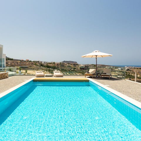Cool off from the Mediterranean sun in the swimming pool 
