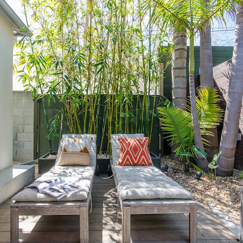 Lie back with a good book in the dappled shade