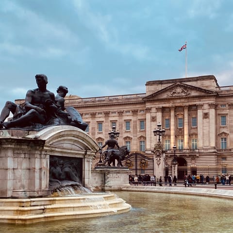 Pop over to Buckingham Palace, just a few steps away