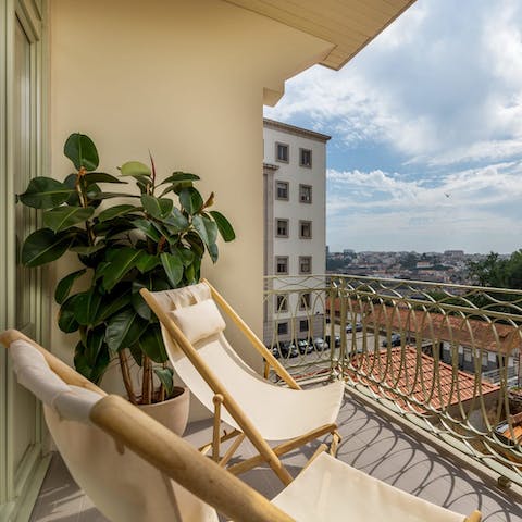 Step outside and feel inspired by the city views from the balcony