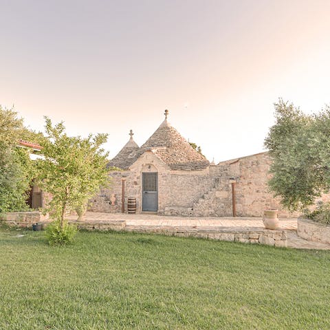 Stay in a traditional Trullo house in the heart of the Valle dei Trulli 