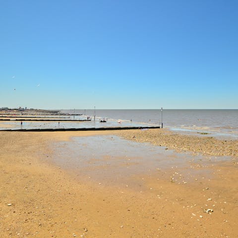 Hit the soft and sandy beaches of Old Hunstanton, just a seven-minute walk away