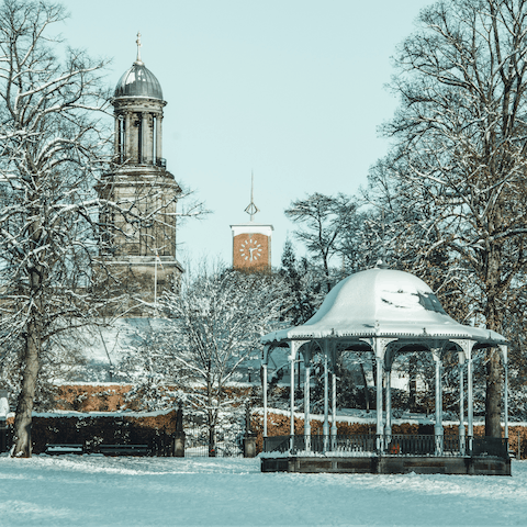 Drive into nearby Shrewsbury for a spot of sightseeing