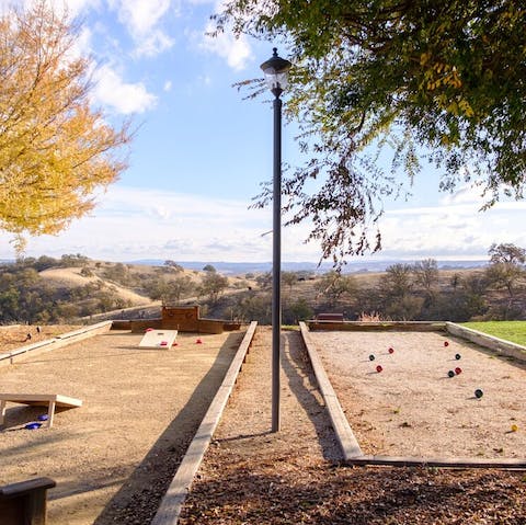 Get competitive on the Bocce court