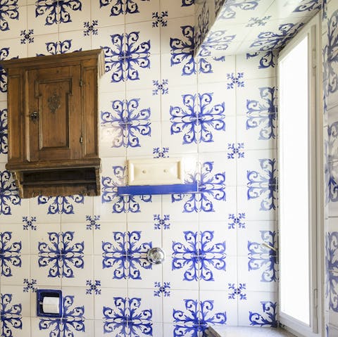 Spend some time exploring the house's Italian artistry 