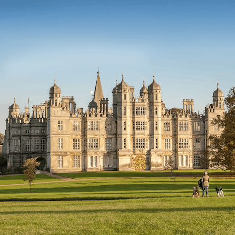Take a walk to Burghley House, a historical landmark, minutes away
