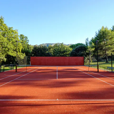 Play a round of tennis with friends or family
