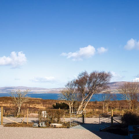 Relax on the patio and enjoy breathtaking views of Loch Dunvegan