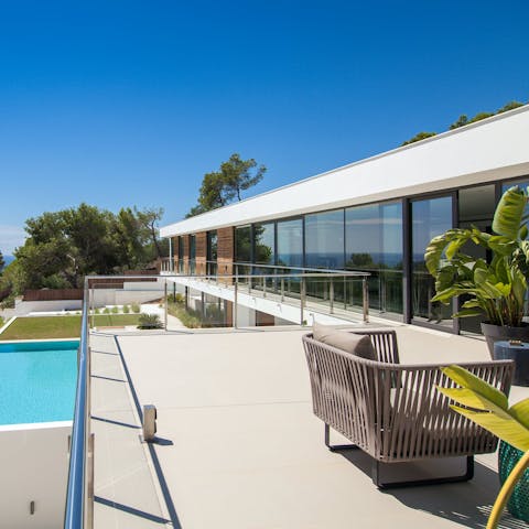 Relax on the sun-drenched terrace