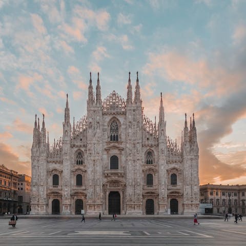 Admire the architecture of the Duomo – it's a few minutes away