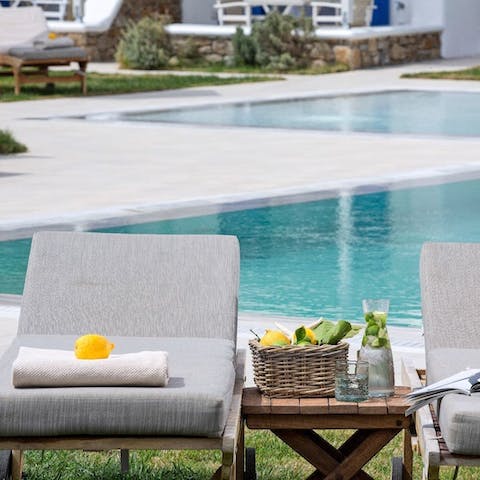 Bag a lounger by the shared pool and soak up the sun