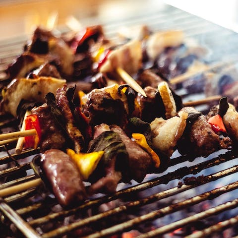 Get grilling on the home's barbecue