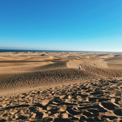 Head to the endless dunescape of Maspalomas, a five-minute drive away