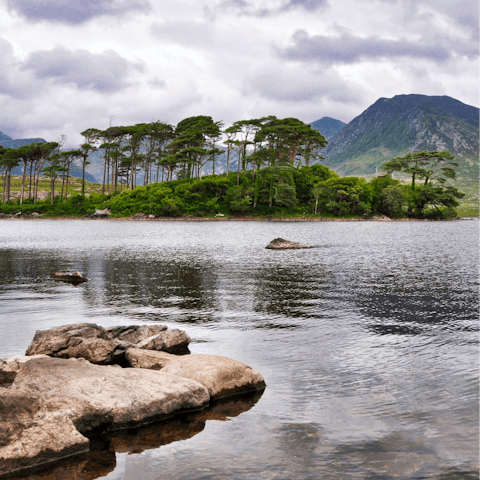 Enjoy the stunning scenery as you drive to Clifden, ten minutes away