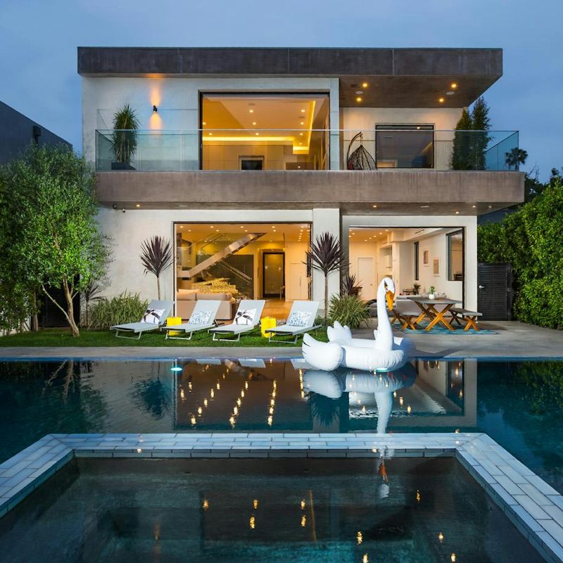 Enjoy a late-night dip in the sparkling pool and hot tub