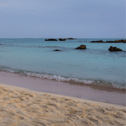 Stop off at the beach in nearby Panormo village, just 2km away