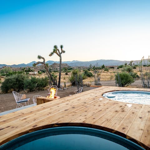 Chill out in one of the two hot tubs