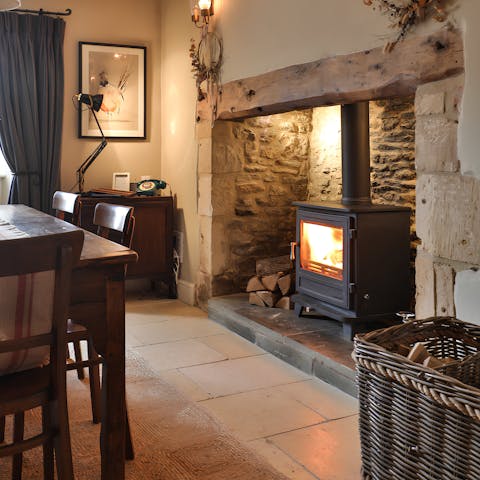 Curl up beside the inglenook fireplace with a pint after a day spent hiking