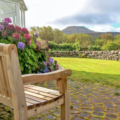 Enjoy your morning brew with a view over rolling hills