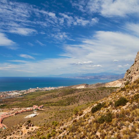 Take the short drive down to Calahonda beach and enjoy the soft golden sands and clear turquoise waters