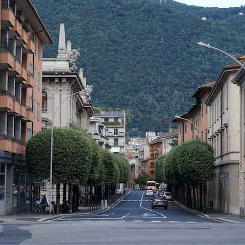 Enjoy a leisurely stroll around the town of Como on a balmy afternoon