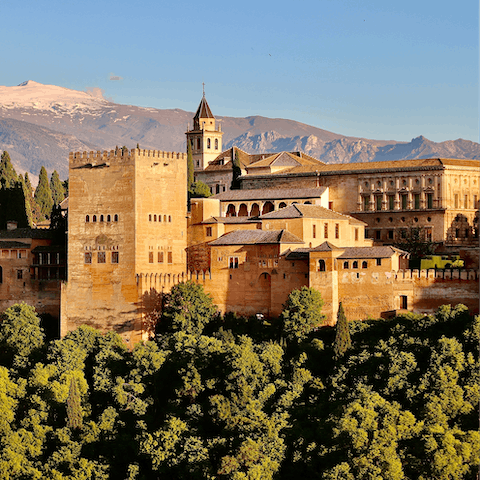 Stroll over to visit the beautiful Alhambra and learn about its fascinating history
