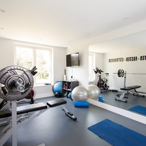 Start your morning with a full workout in the home gym