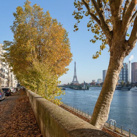 Go for a stroll along the Seine, which is less than 50 metres away