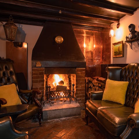 Get cosy by the roaring hearth of the pub on a chilly evening, whisky in hand