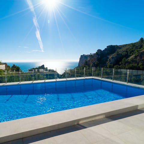 Soak in the stunning views from the pool