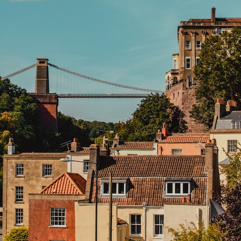 Explore Bristol's historic city centre on foot from this spot right by the river