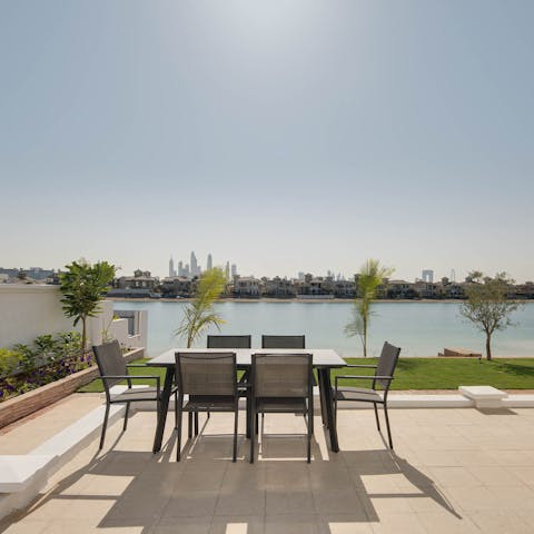 Dine alfresco on the open air table