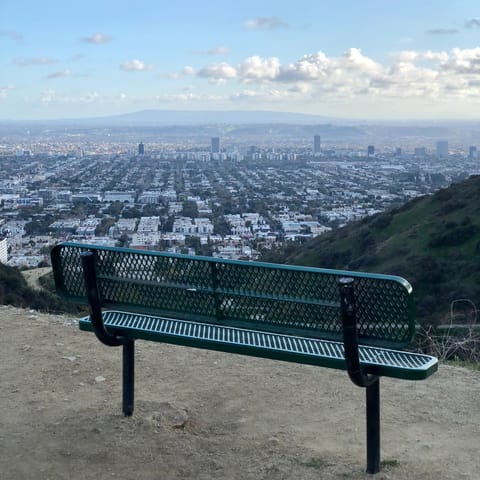 Hike the scenic trails at Runyon Canyon Park – less than a ten-minute drive