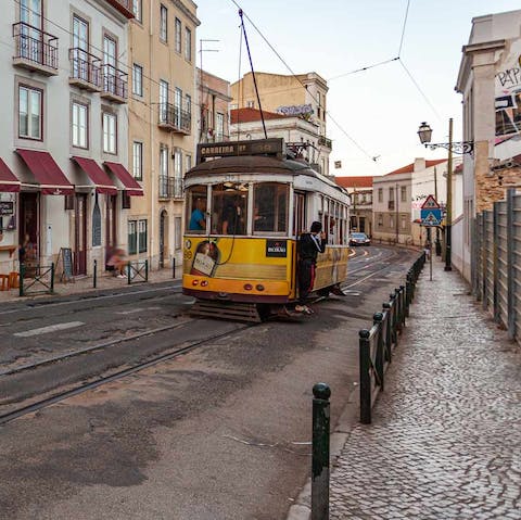 Hop on the iconic Tram 28 that stops outside this home