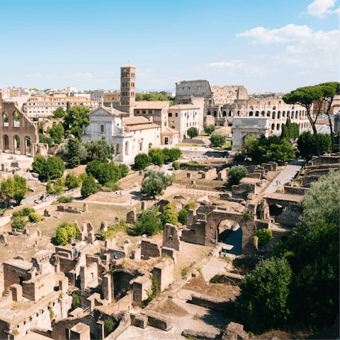 Explore the Roman Forum – it's a thirty-six-minute walk