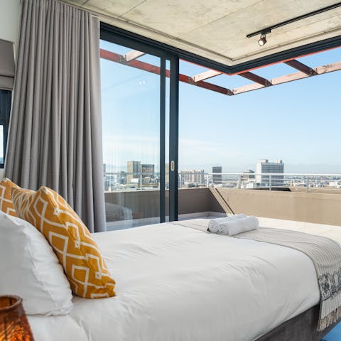 Wake up in your comfortable bedroom to stunning views over Cape Town