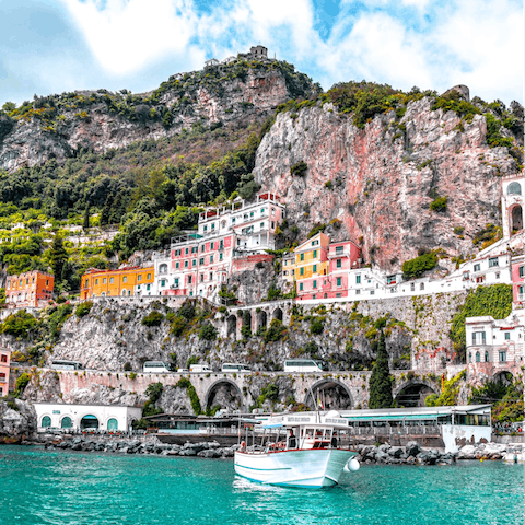 Make your way to the centre of world-famous Amalfi, 17 kilometres away