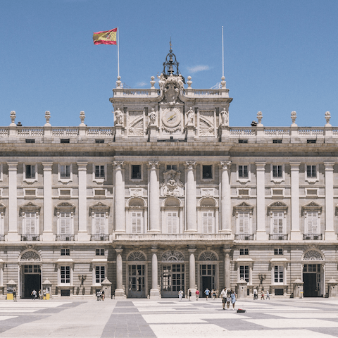 Admire the impressive sight of the Royal Palace – a short walk away