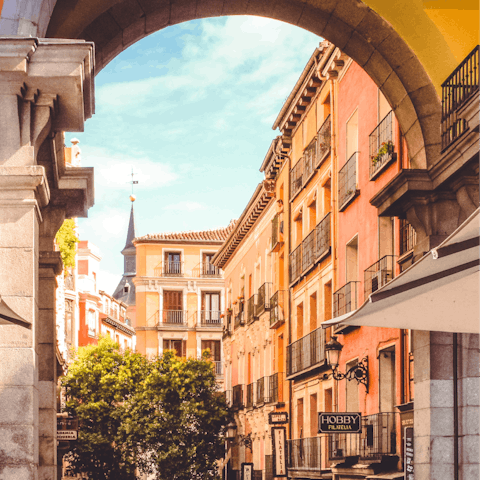 Connect with the historic heart of Madrid from nearby Plaza Mayor