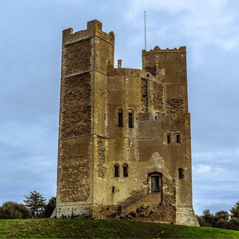 Visit the 12th-century Orford Castle, built by Henry II of England, a five-minute drive away