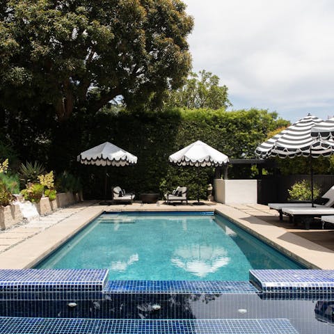 Soak up the LA sun from the private outdoor pool