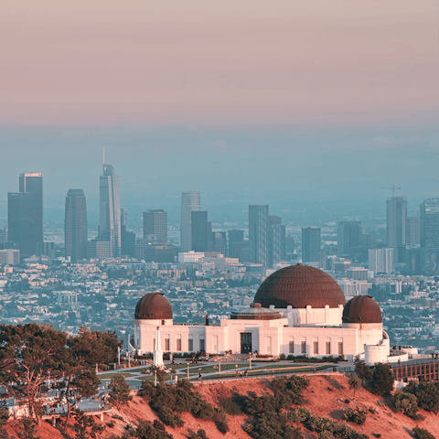 Visit the iconic Griffith Observatory, a short drive away